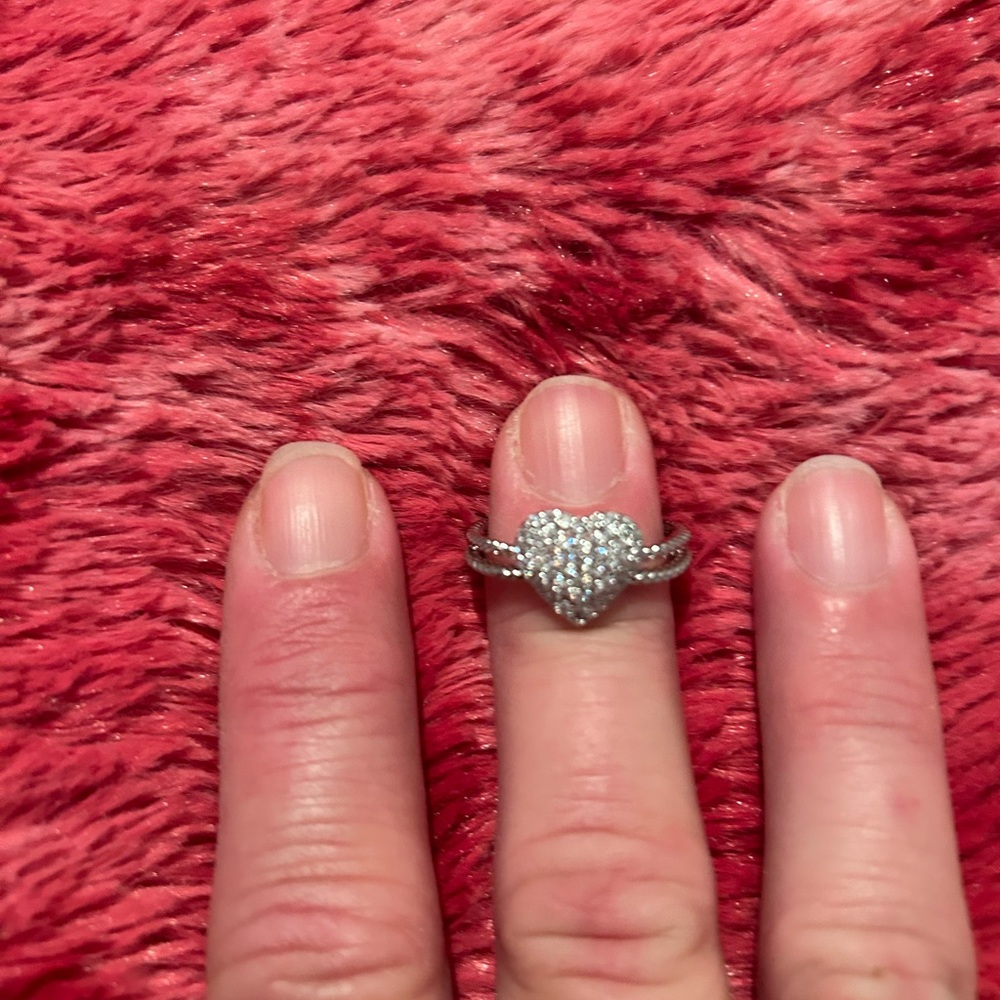 Brand new bling silver stainless steel ring size 9